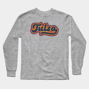 Retro Tulsa Script Long Sleeve T-Shirt